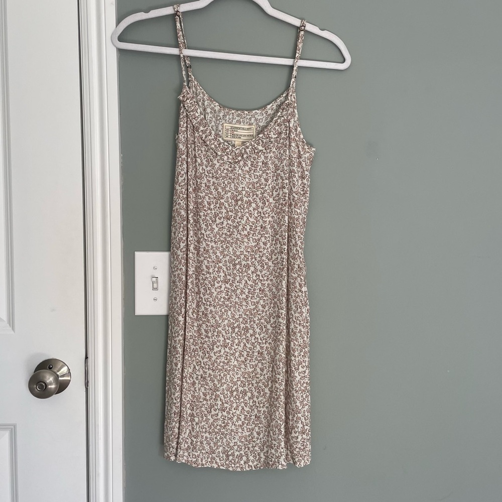Current / Elliott "The Slim Slip Dress" Floral Rosebud Print 90s Mini Sundress